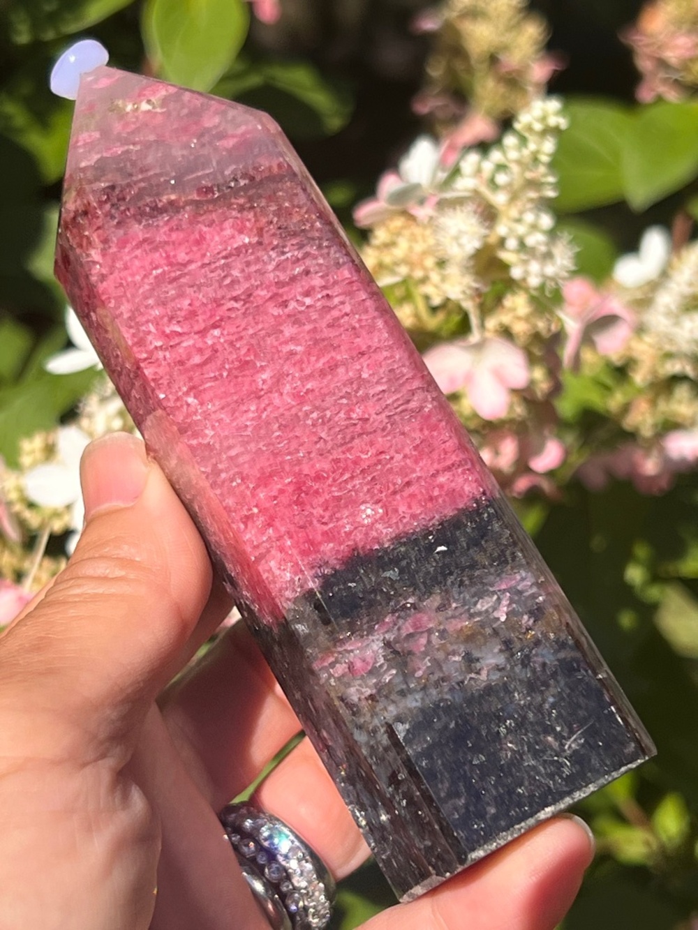 Ice (3) rhodonite tower | crystal